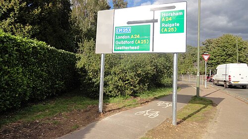 Cycle Lane in Dorking