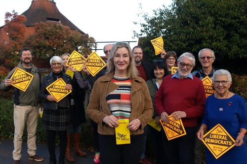 Claire Malcomson and other LibDem councillors