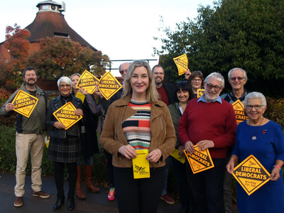 Claire Malcomson and other LibDem councillors