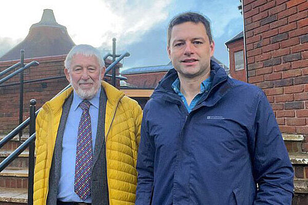 Stephen with local MP Chris Coghlan