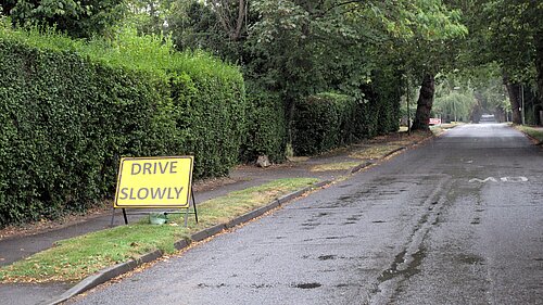 Extra signage installed to reduce speeds